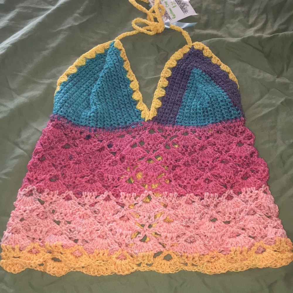 Handmade crocheted top